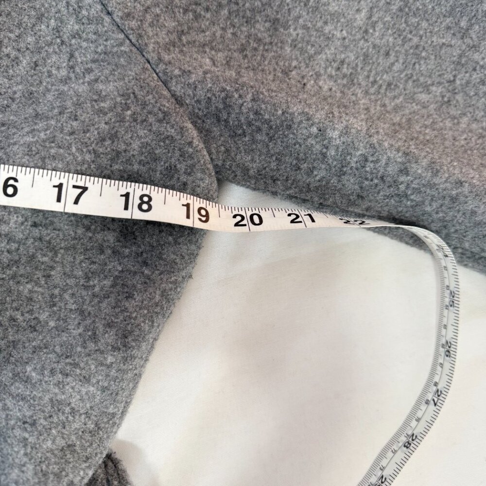 Express Conscious Edit Gray Wool Blend Wrap Trench Coat XS Belt Shawl Collar - Picture 4 of 8